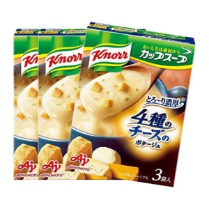 크노루컵스프 4종류의 치즈 포타쥬 3봉들이 3개셋트-일본직구 바리바리몰